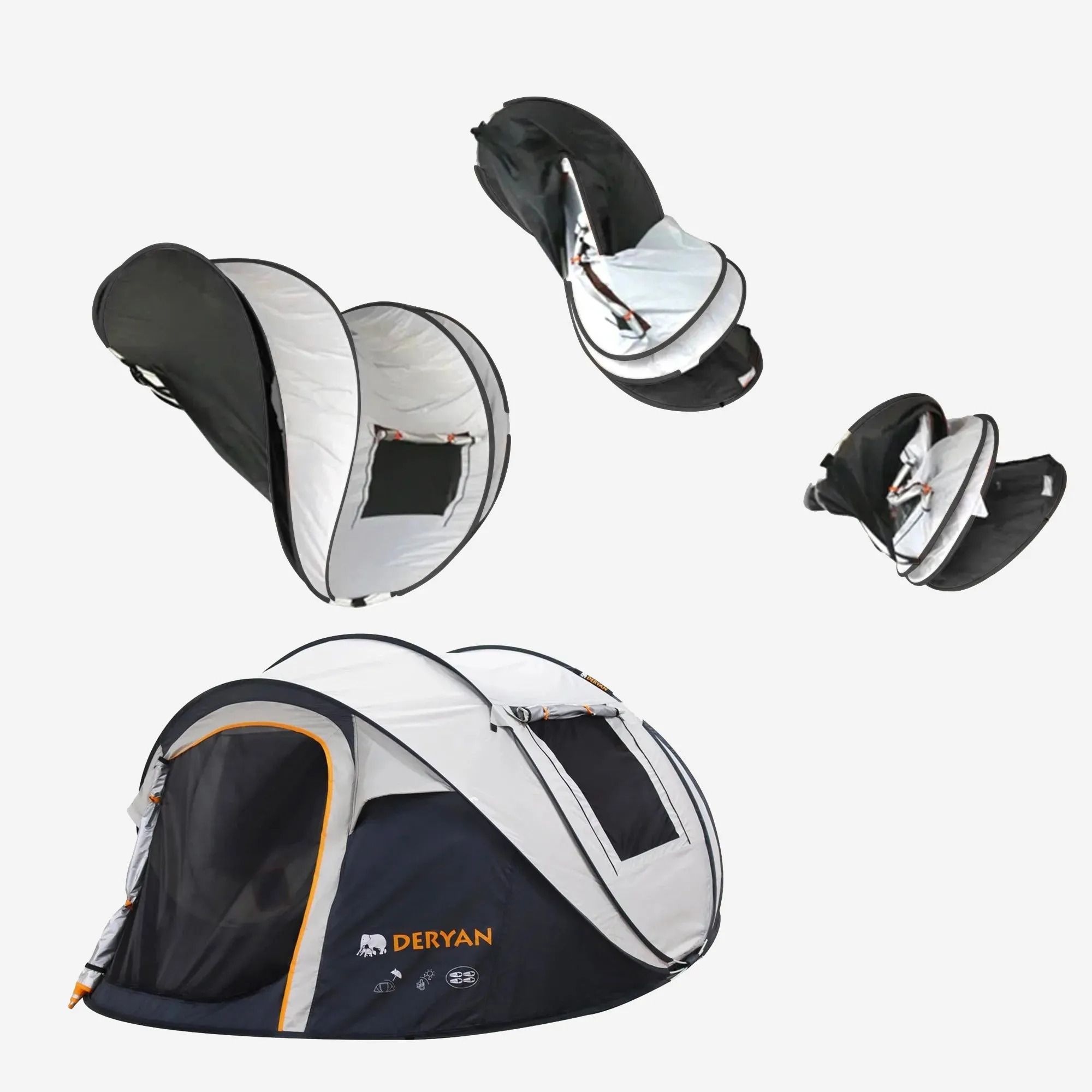 Pop Up Luxe Tent - 2000MM waterkolom - Cream - 4 Persoons - Image 7