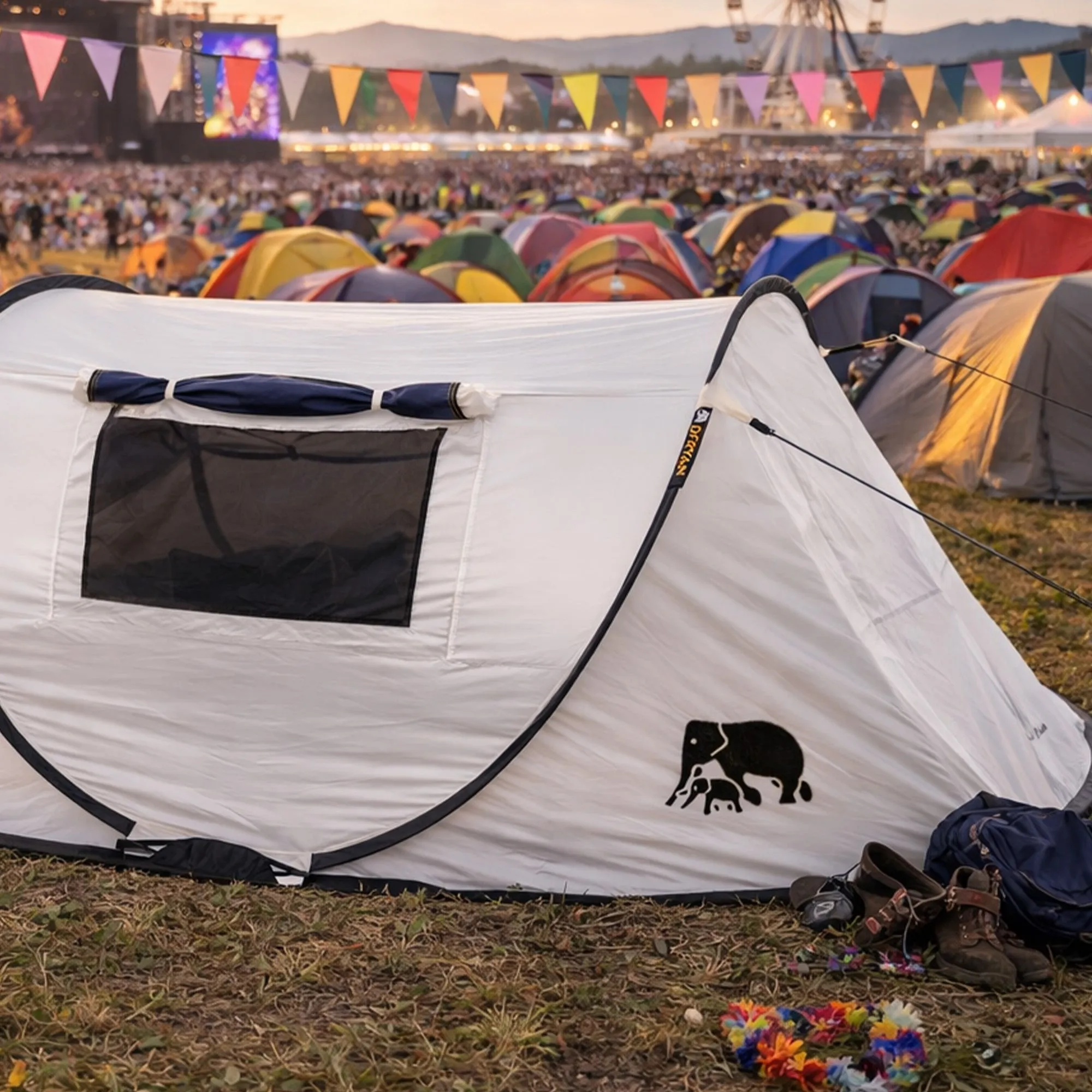 Pop Up Tent Dome - 2000MM waterkolom - Cream - Image 4