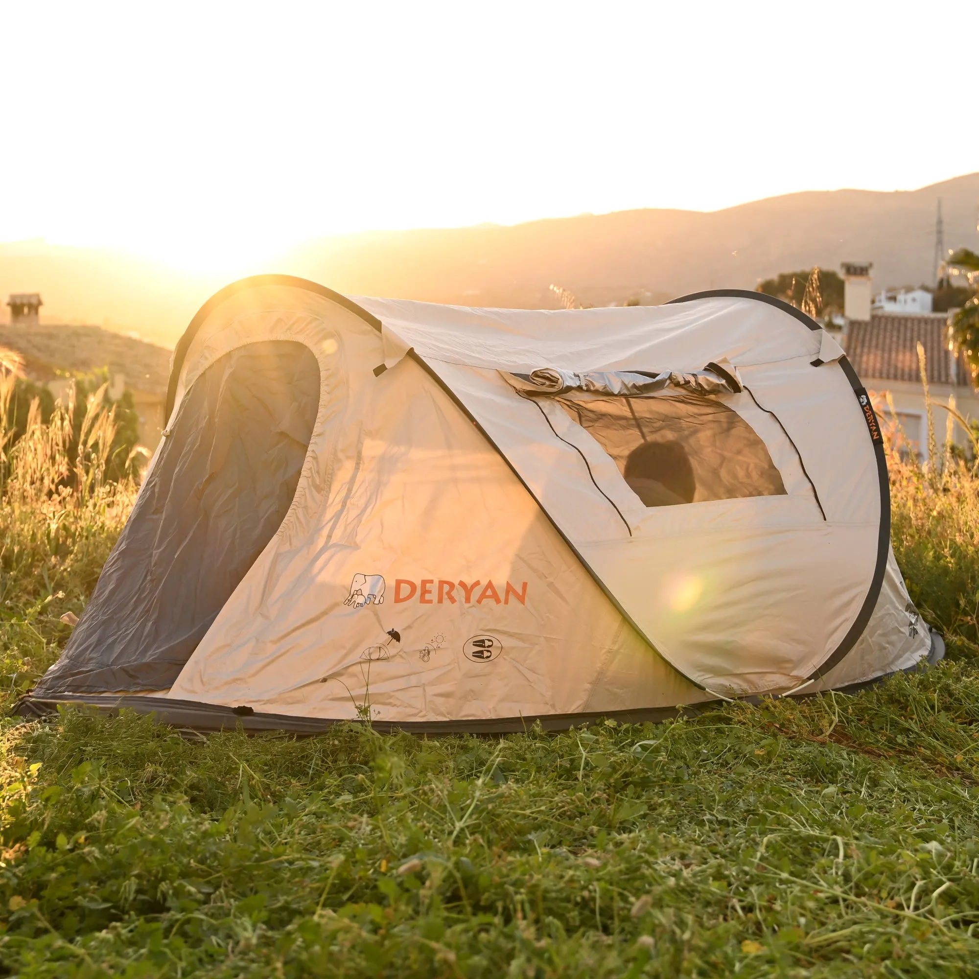 Pop Up Tent Dome - 2000MM waterkolom - Cream - Image 7