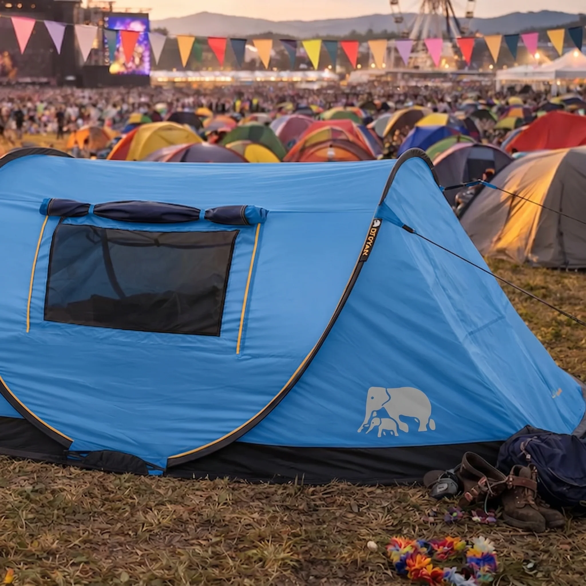 Pop Up Tent Dome - 2000MM waterkolom - Navy - Image 4