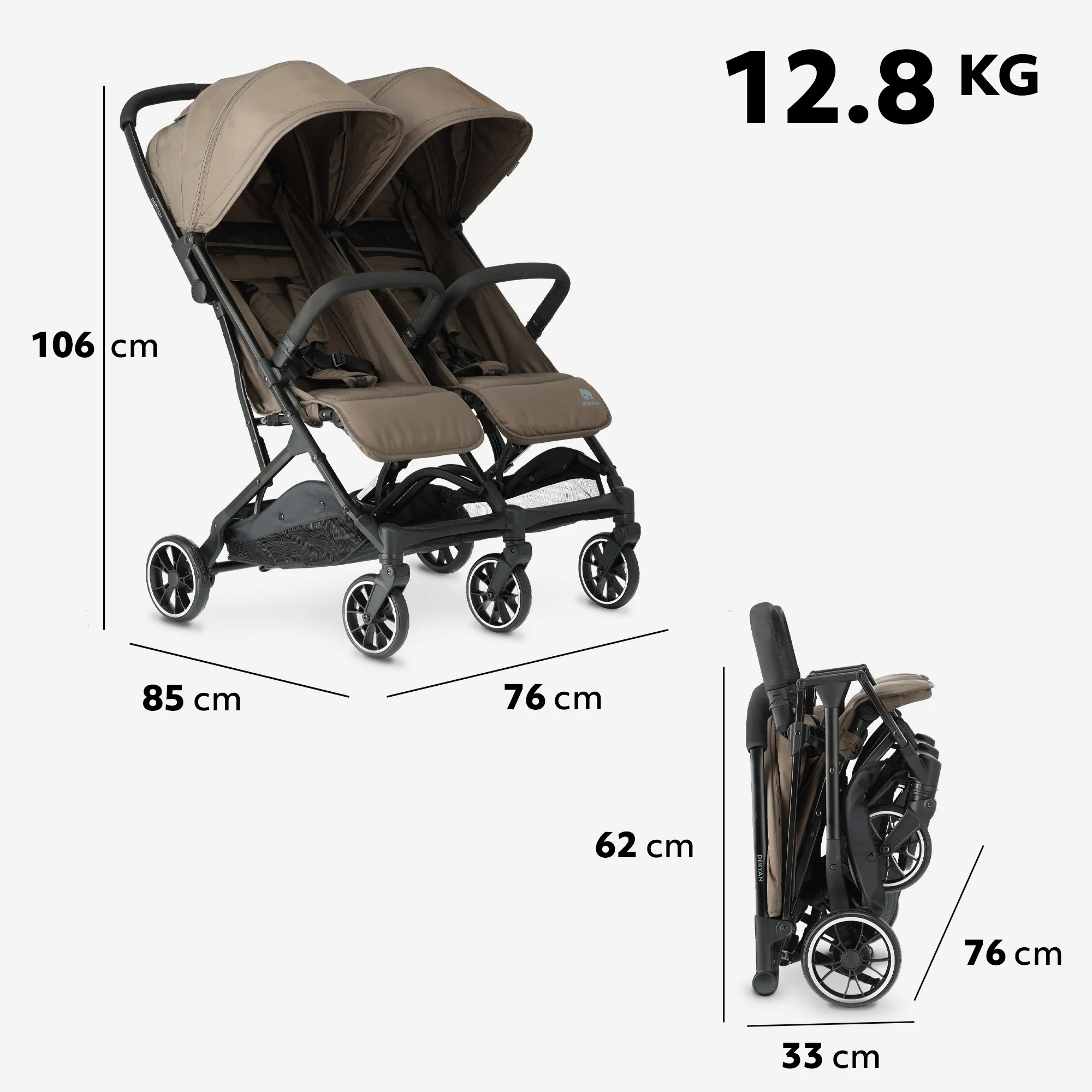 Rolo DuoBuggy X2 Hazel - Image 9