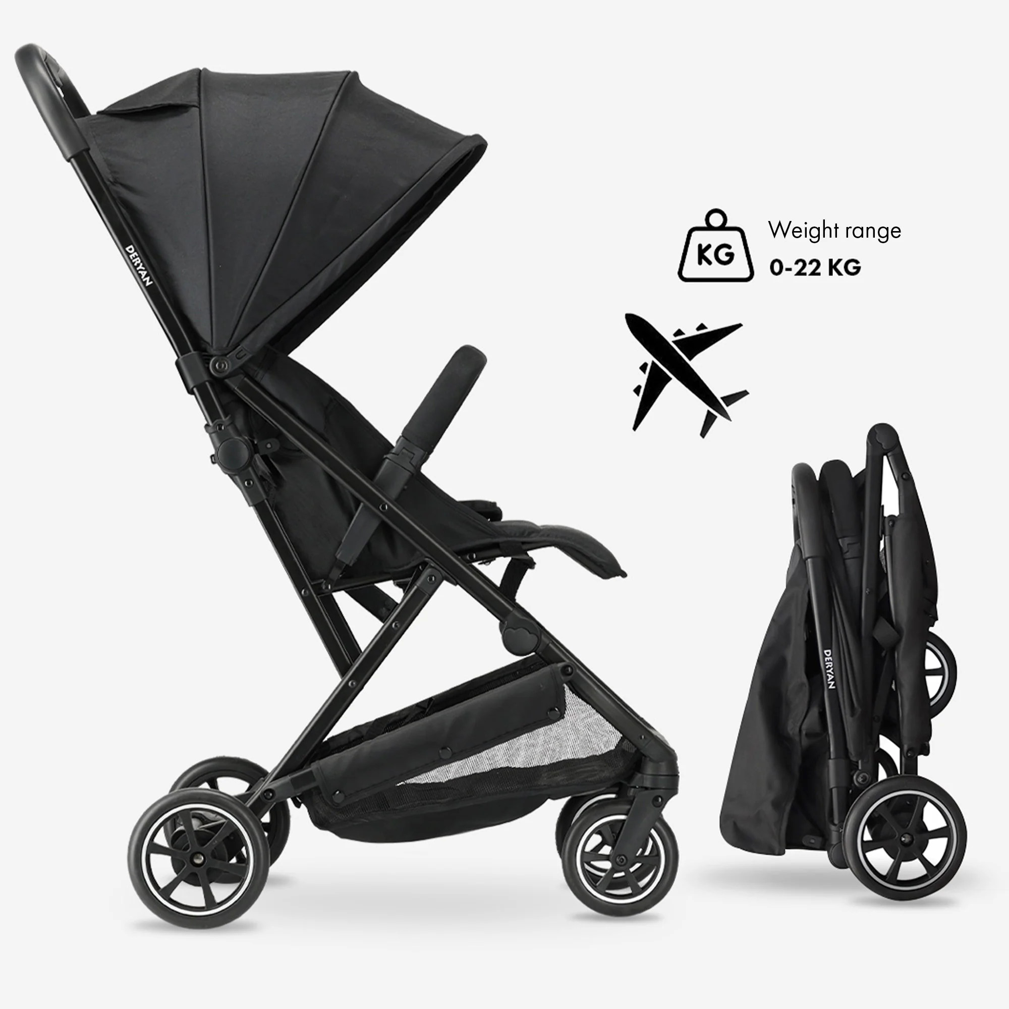 Luxe Easy Lichtgewicht Buggy - Zwart - Image 5
