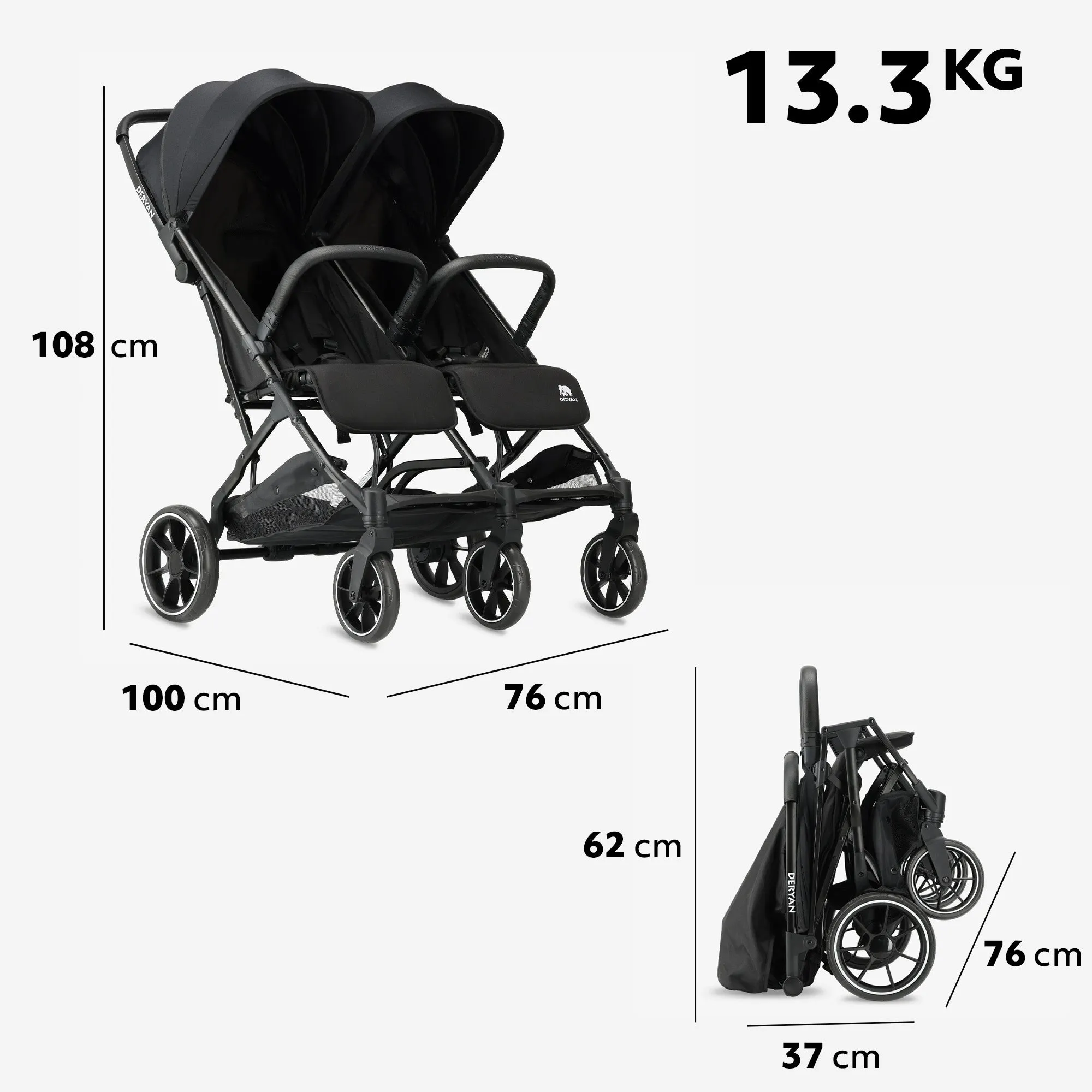 Rolo DuoBuggy X2 XL Zwart - Image 8