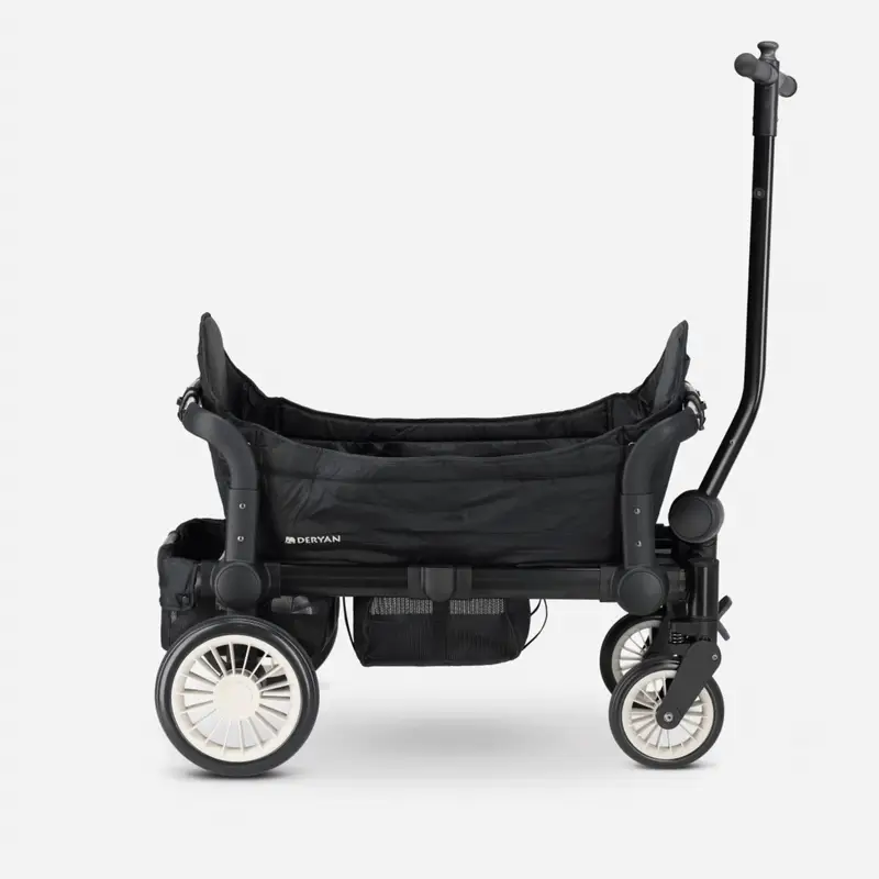 Sandy Luxe Opvouwbare Bolderkar - Beachwagon - Duowagen Black - Image 3