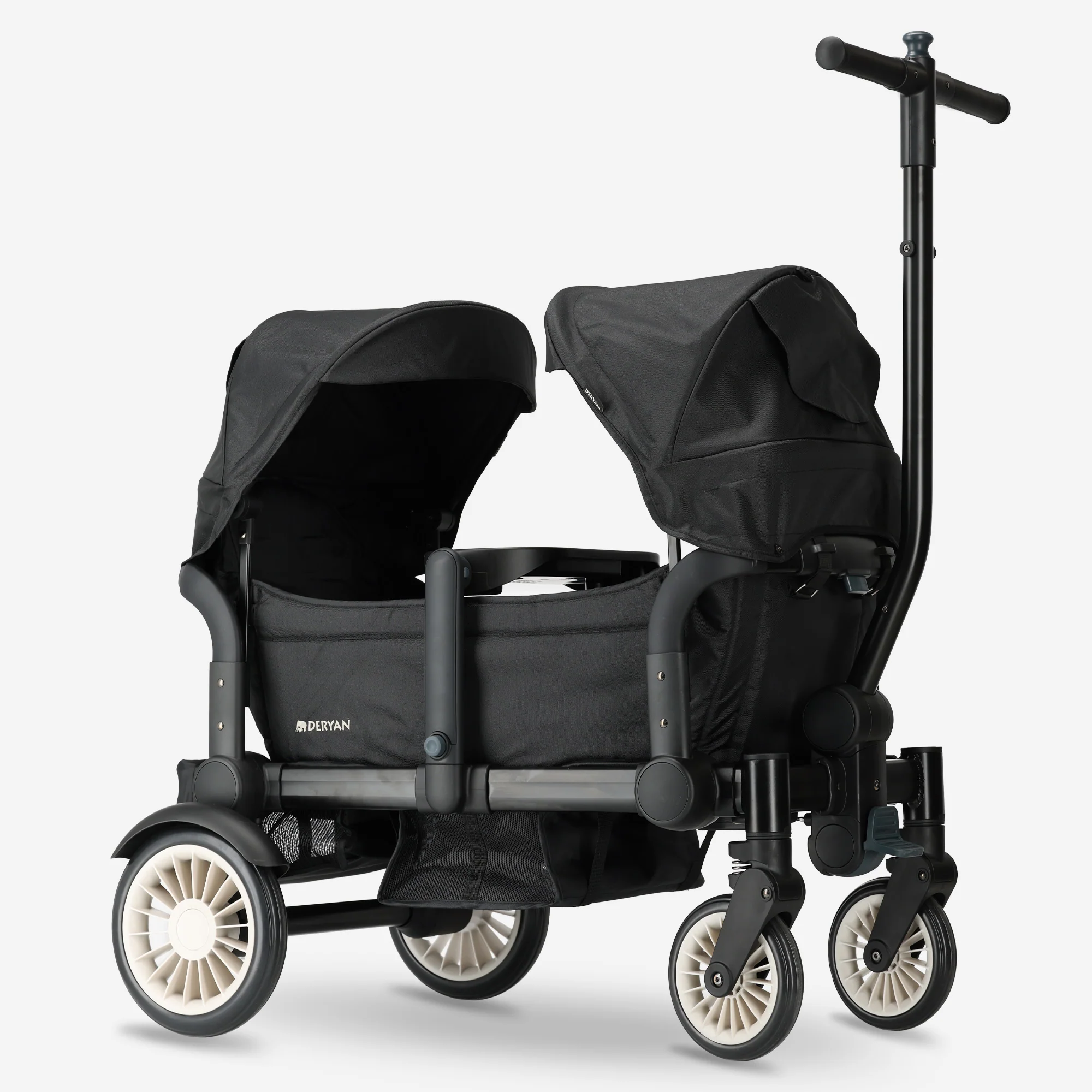 Sandy Luxe Opvouwbare Bolderkar - Beachwagon - Duowagen Black - Image 6
