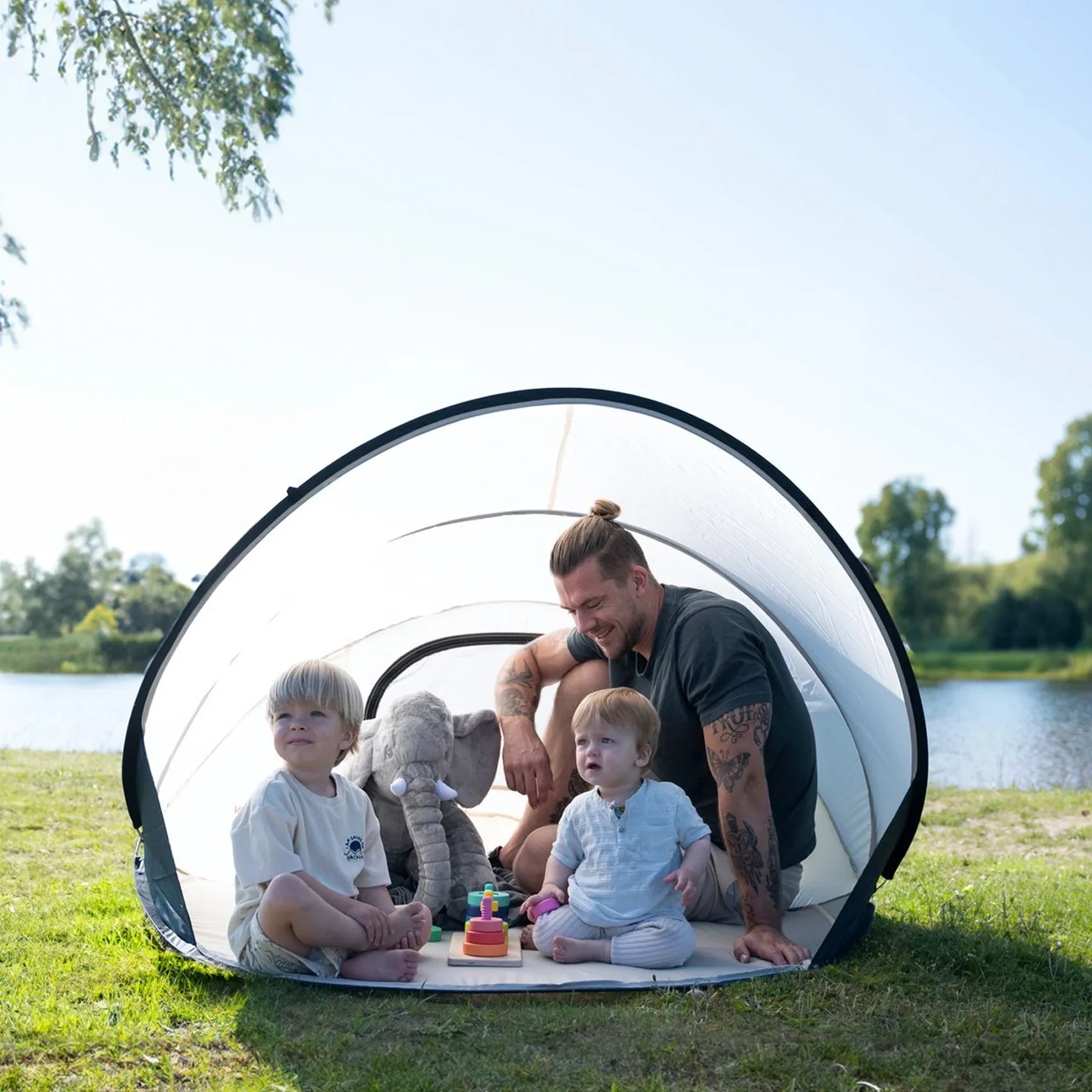 Strandtent XXL Zilver - Image 5