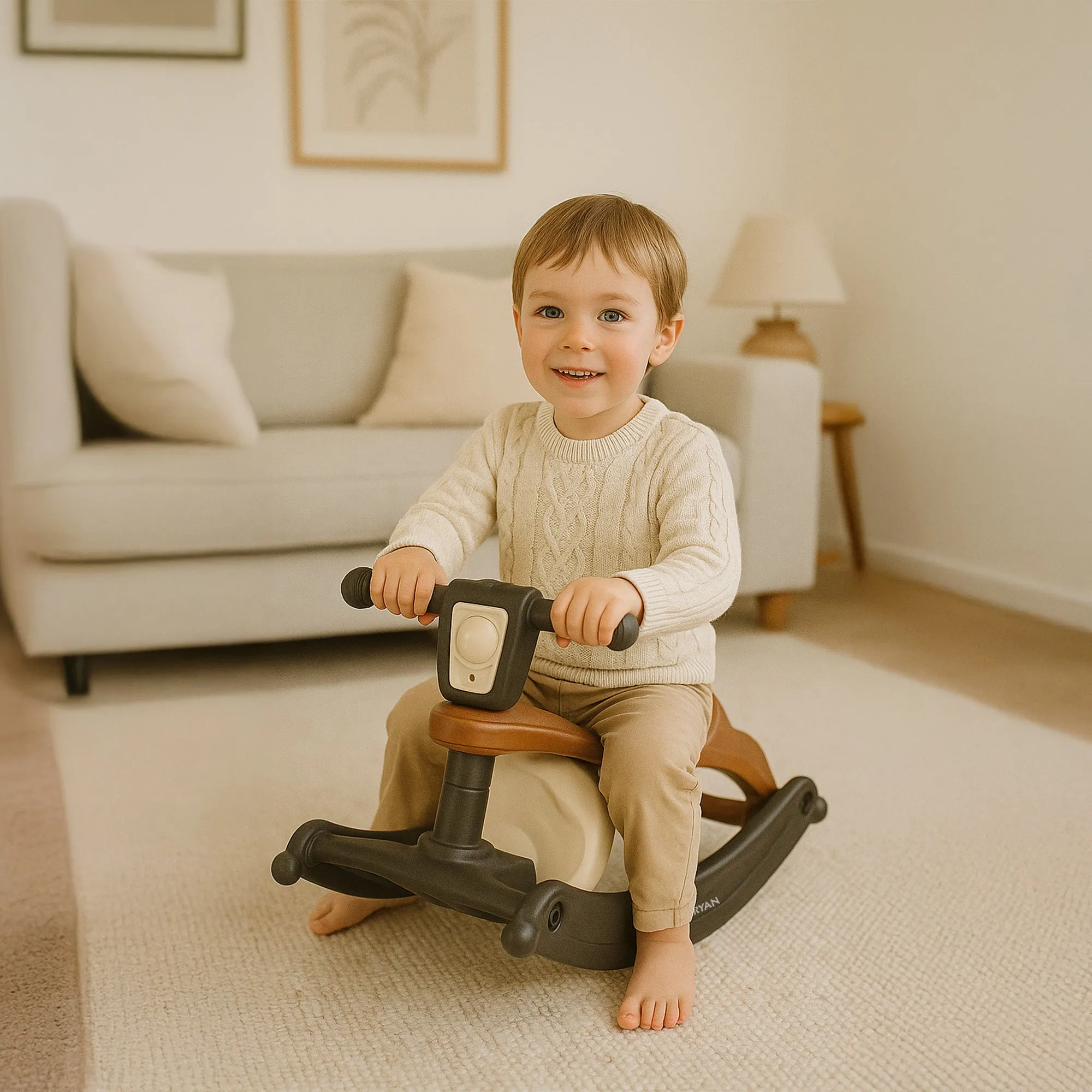 Tobi 2-in-1 Stoel en Schommelstoel - Bruin/Cream - Image 9