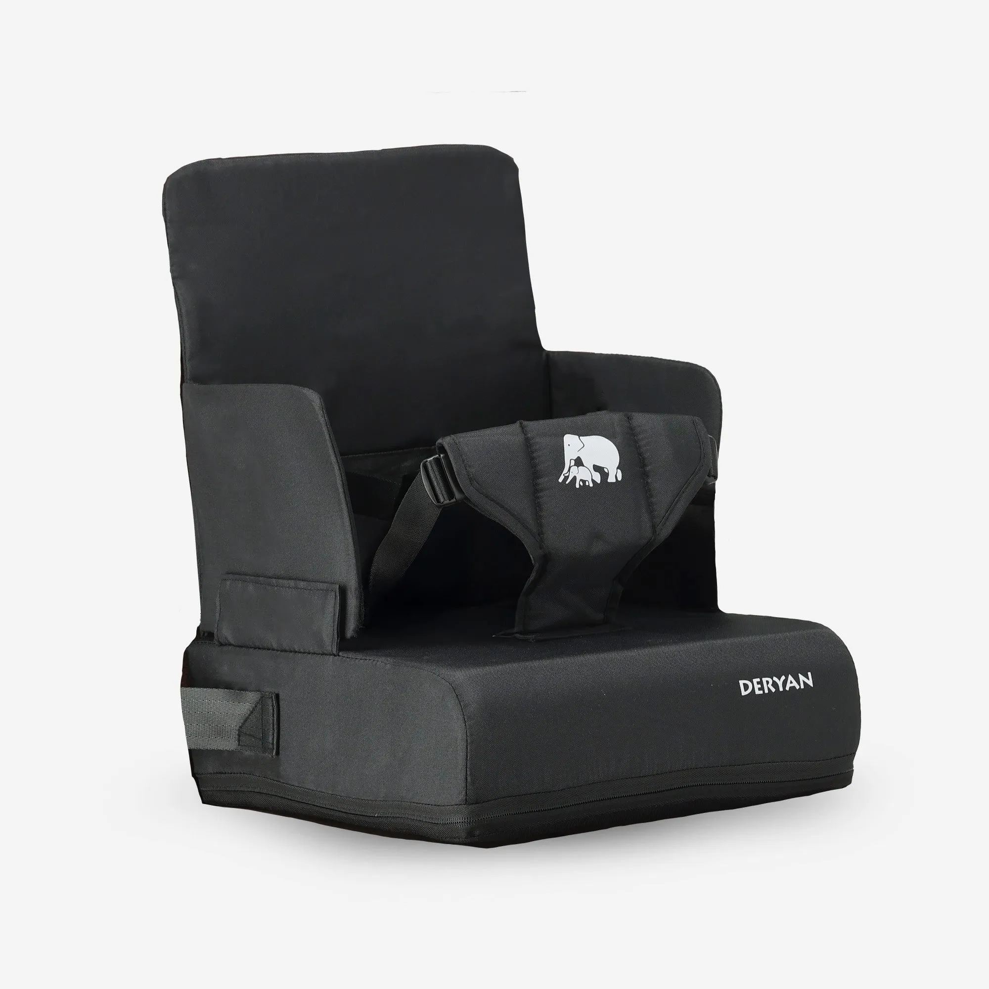 Travel Booster Stoelverhoger - Inclusief bevestigingsriem Black