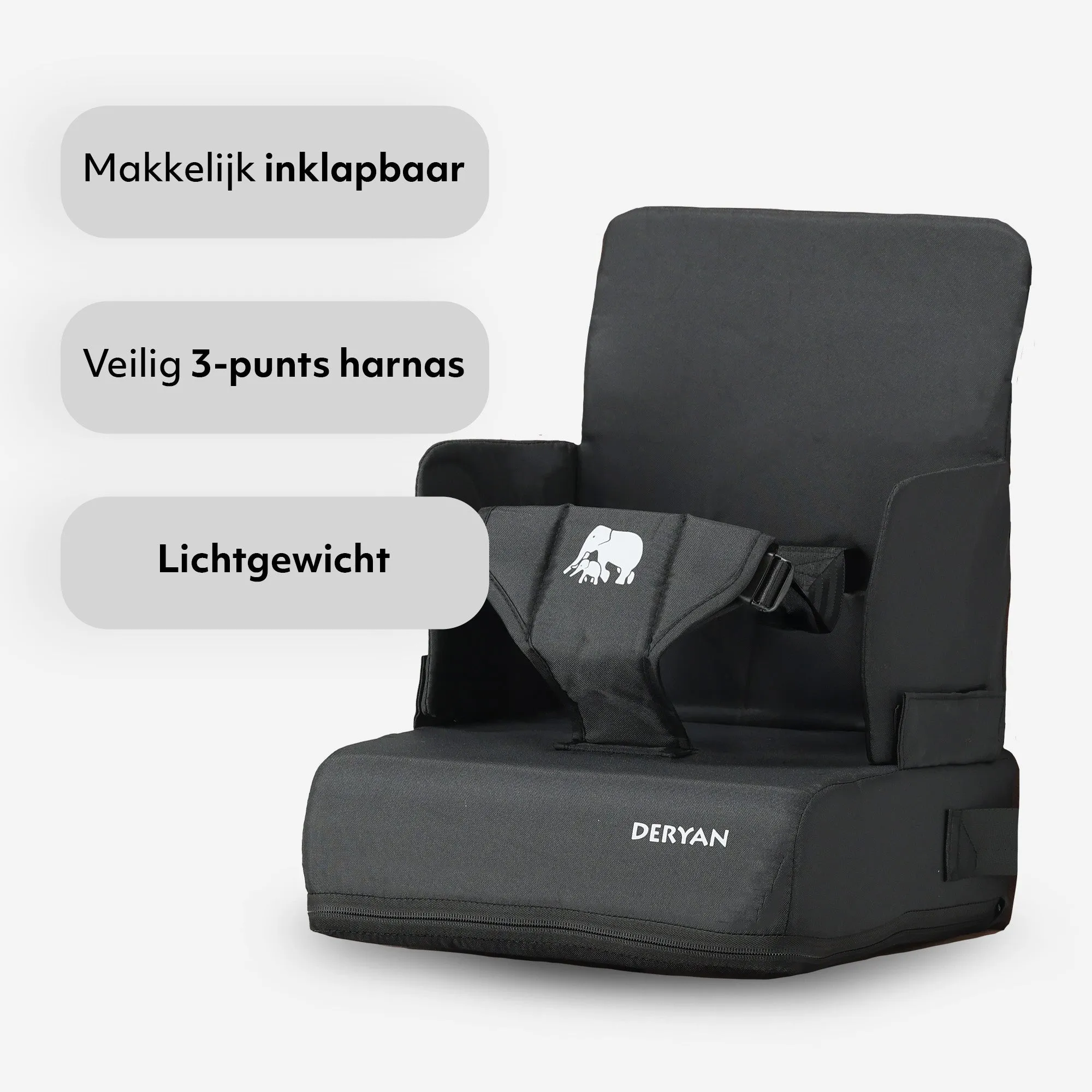 Travel Booster Stoelverhoger - Inclusief bevestigingsriem Black - Image 5