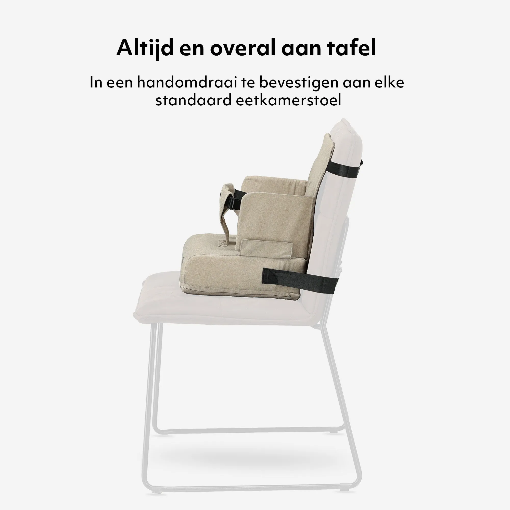 Travel Booster Stoelverhoger - Inclusief bevestigingsriem Nougat - Image 4