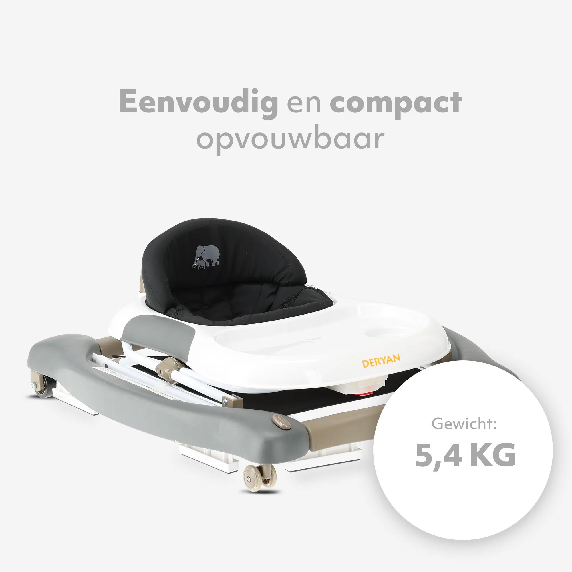 4-in-1 Loopstoel Zwart & Bruin - Image 3