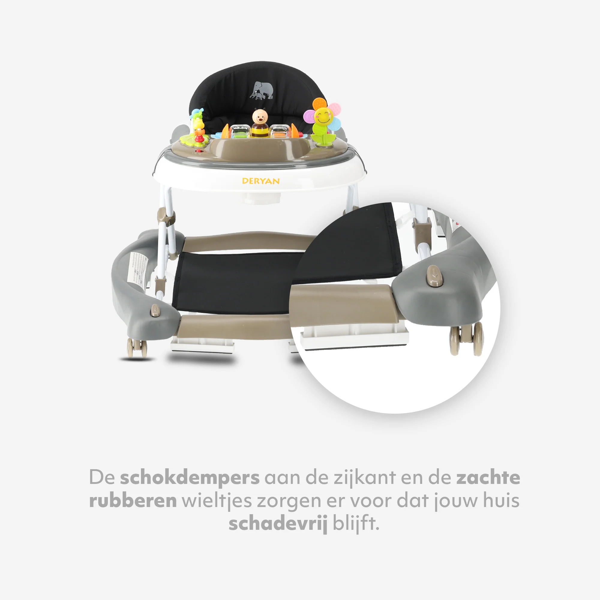 4-in-1 Loopstoel Zwart & Bruin - Image 4