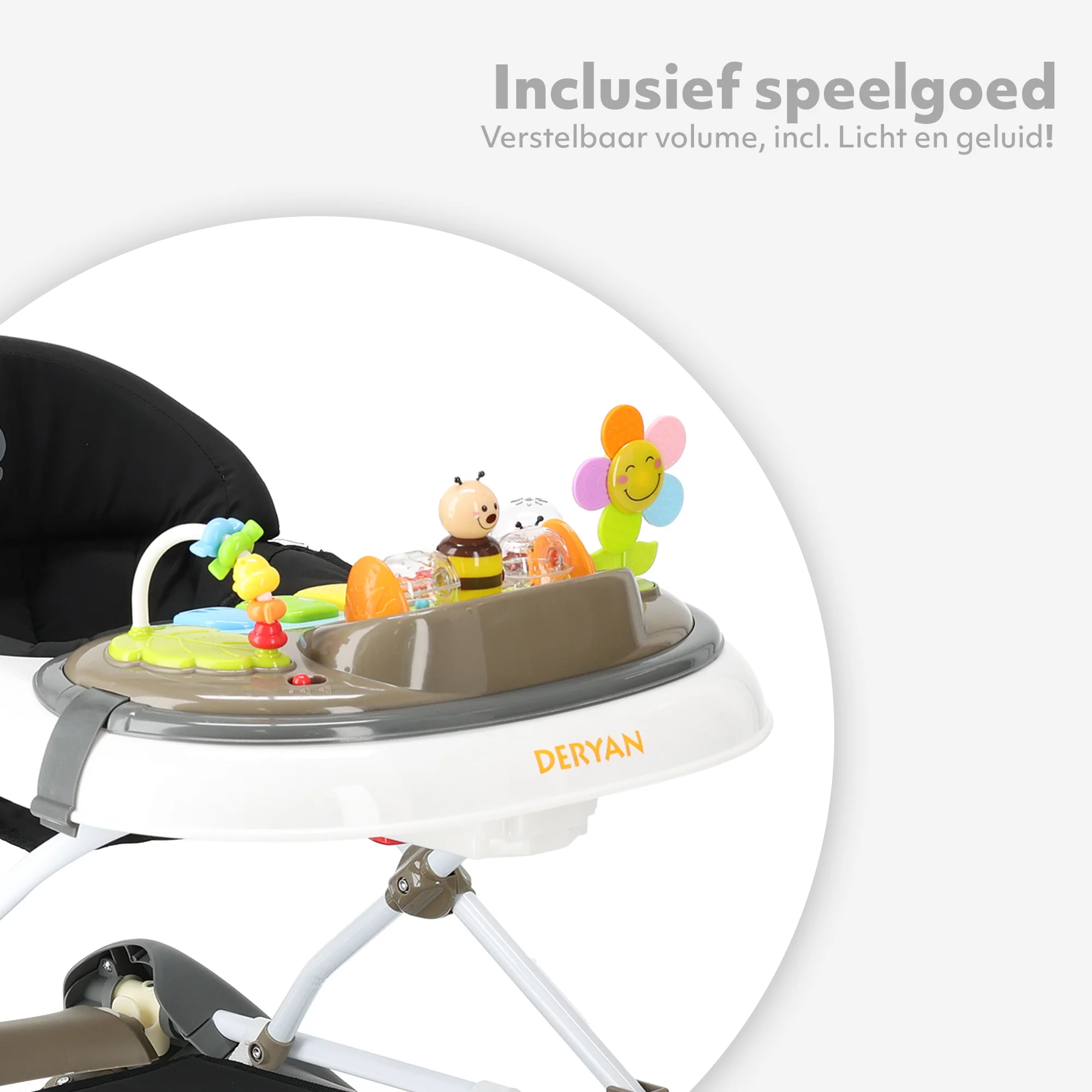 4-in-1 Loopstoel Zwart & Bruin - Image 5