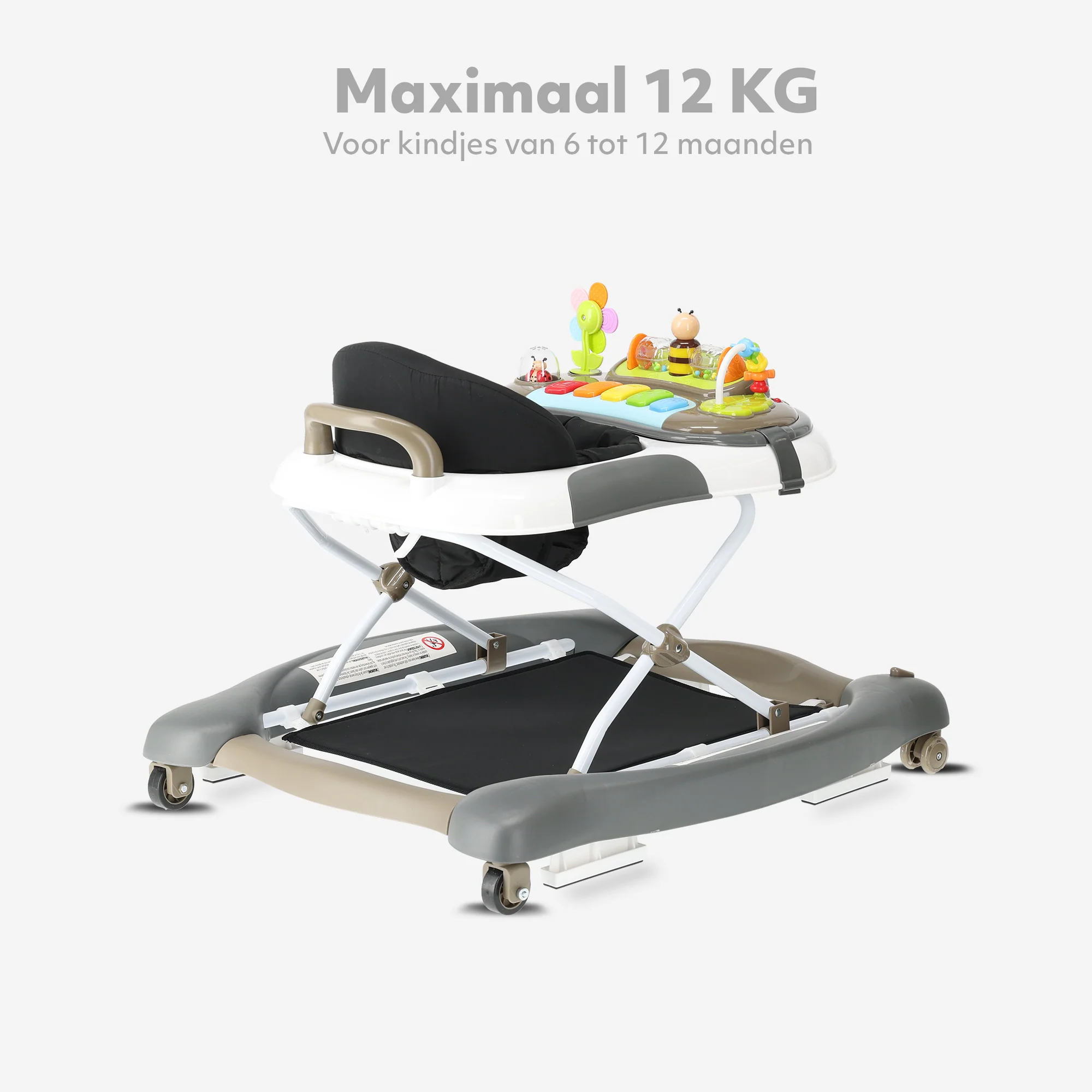 4-in-1 Loopstoel Zwart & Bruin - Image 6