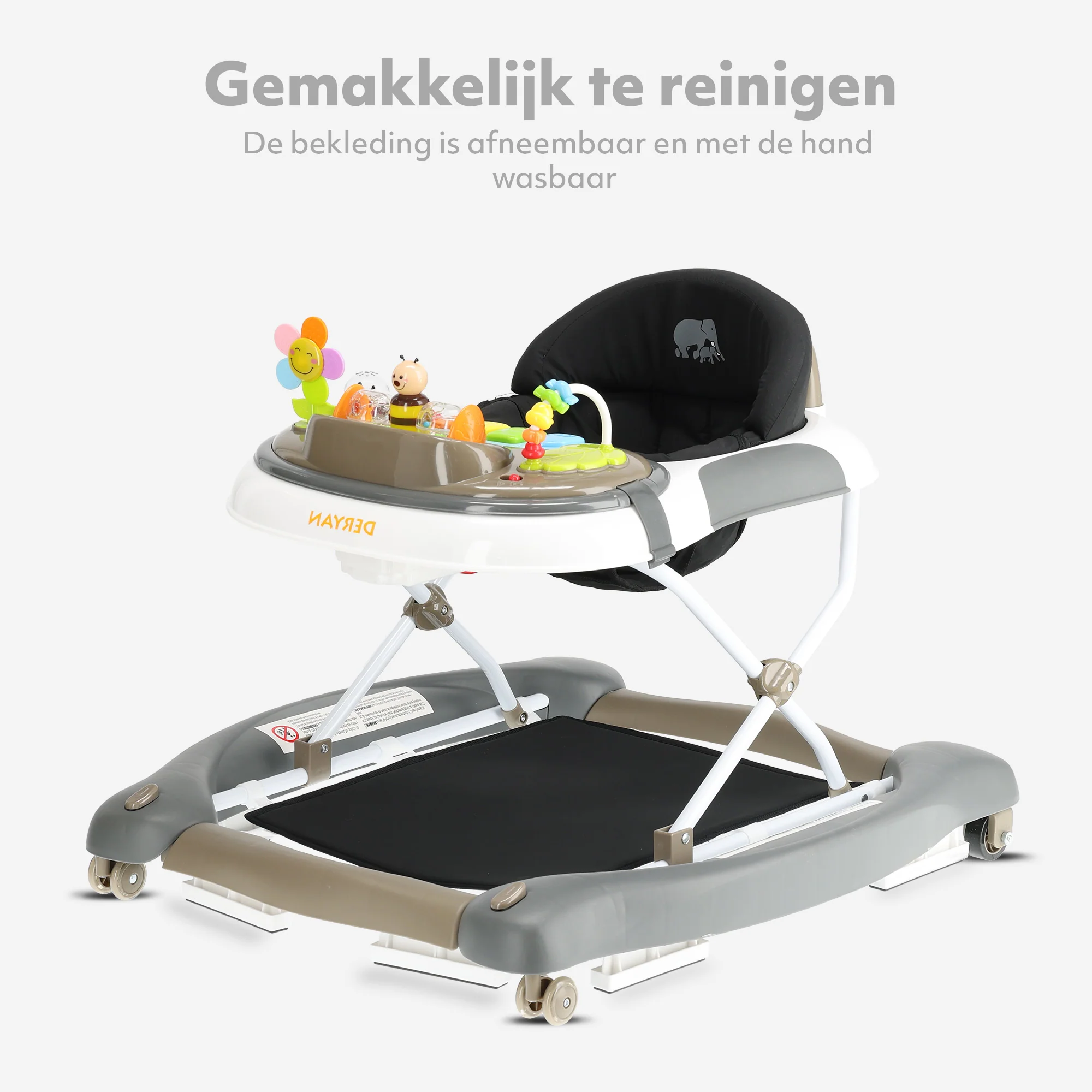 4-in-1 Loopstoel Zwart & Bruin - Image 7