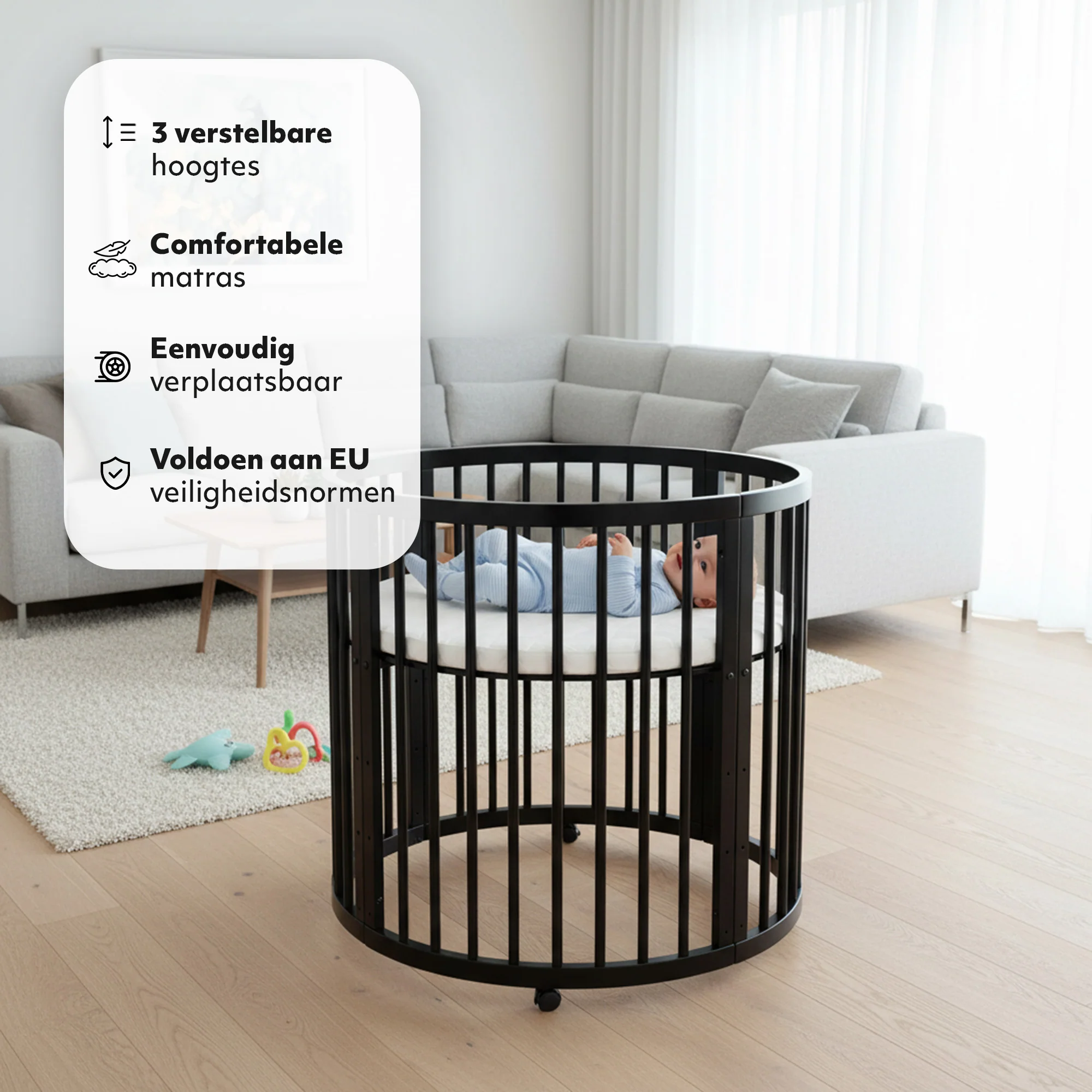 Willow Houten Ronde Box inclusief matras - Image 5